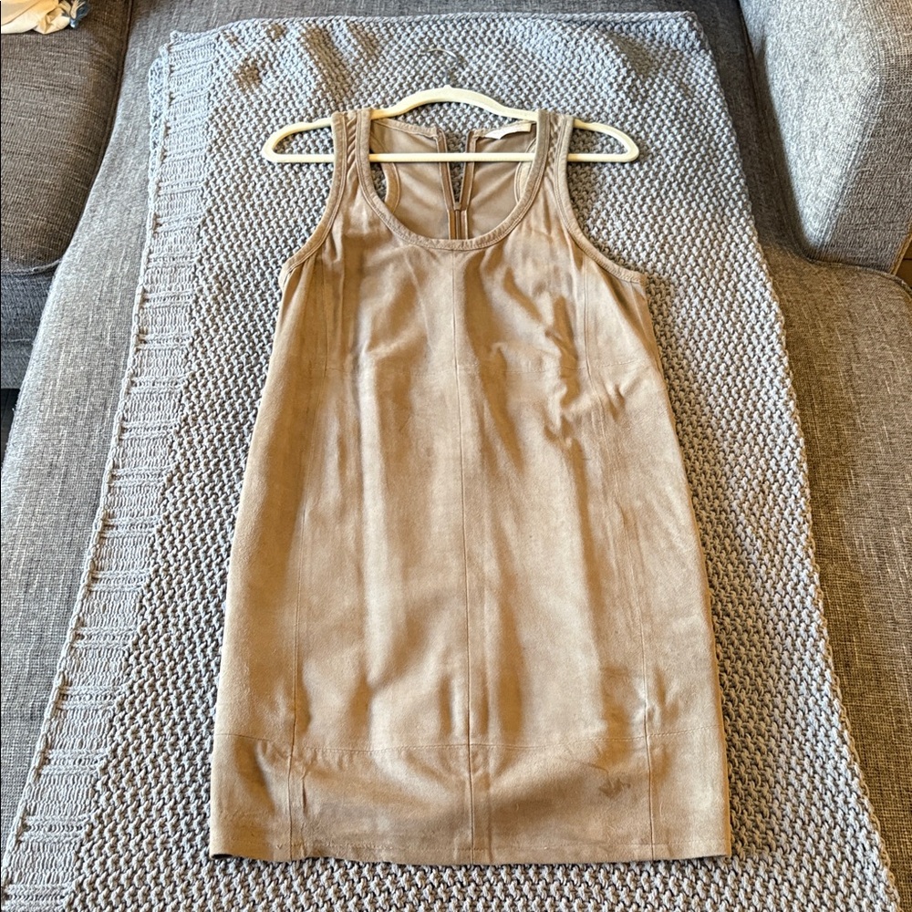 Max Mara Taupe Suede Dress